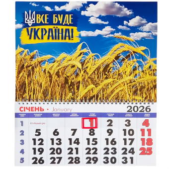 Купить Календарь настенный на 1 пружину на 2026 год (помесячный) №26  оптом